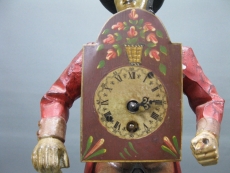 Alte Schwarzwälder Uhr Uhrenträger Vorderzappler Kaminuhr, Figurenuhr