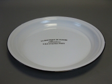 Emalie Teller in Weiß 30 cm
