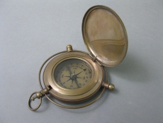 Brünierter Messingkompass 5 cm Kompass Sprungdeckel Royal Navy Kapitän Pirat
