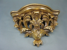 Goldene Wandkonsole 30 cm Regal Konsole Venezianische Konsole Barockstil floral