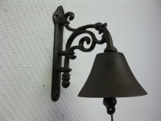 Glocke Türglocke rustikal Door Bell Gusseisen 18 cm