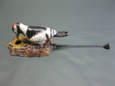 Gusseisen Türklopfer Specht Buntspecht 17 cm farblich gefasst