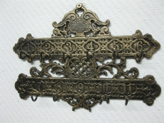 Gusseisen Schlüsselbrett 28 cm rustikal im Gründerzeit Stil Handtuchhalter