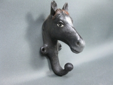 Garderobenhaken, Pferd Gusseisen Haken 13 cm