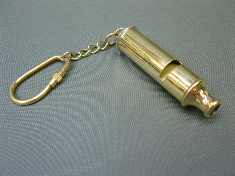 Messing  Schlüsselanhänger  Bootsmannpfeiffe 6 cm 