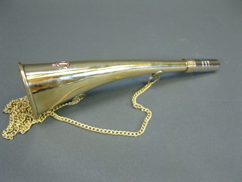 Messing Jagdhorn Posthorn 22 cm Brass Trompete