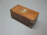 Siegel Petschaft Set in maritimer Holzbox mit Messingeinlagen