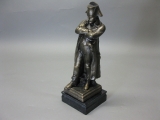 Gusseisen Statue Napoleon mit Marmorsockel Büste 30cm