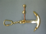 Schlüsselanhänger Anker Messing 5 x 4 cm Maritime Dekoration