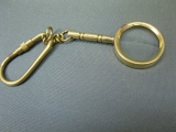 Schlüsselanhänger Lupe Messing 6 cm x 3 cm Maritime Dekoration