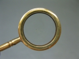 Schlüsselanhänger Lupe Messing 6 cm x 3 cm Maritime Dekoration