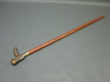 Bronze Gehstock asiatisch Mönch Holz Spazierstock Edelholz 97 cm Walking Stick