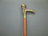 Bronze Gehstock asiatisch Mönch Holz Spazierstock Edelholz 97 cm Walking Stick