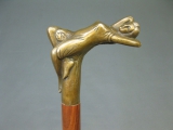 Holz Gehstock Bronze Griff Akt Dame Spazierstock 96 cm Walking Stick