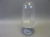 Glasdom Glasglocke Glassturz Glashaube mit Sockel 2,5 kg 39 cm Glasglosche
