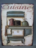 Nostalgisches Blechschild, Landhausstil, Küche 25 cm x 33 cm Cuisine