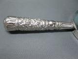 Set Lupe und Brieföffner Metall silbern 21 cm