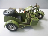 Blechmodell Militär Motorrad Blech Spielzeug 35cm Seitenwagenmaschine Gespann EUR 75,00