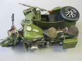 Blechmodell Militär Motorrad Blech Spielzeug 35cm Seitenwagenmaschine Gespann EUR 75,00