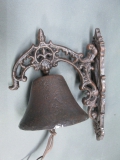 Glocke Türglocke rustikal Gusseisen 24 cm Wandglocke Gartenglocke Door Bell