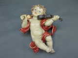 Schwebeengel Engel Putto 25 cm Deko Figur Engel mit Instrument Geige