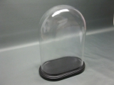 Glasdom Glasglocke Glassturz mit Sockel 42 cm hoch x 32 cm x 21 cm Uhrensturz